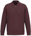 NS432 Native Spirit Unisex 1/4 Zip Sweatshirt with Polo Collar Dark Cherry colour image